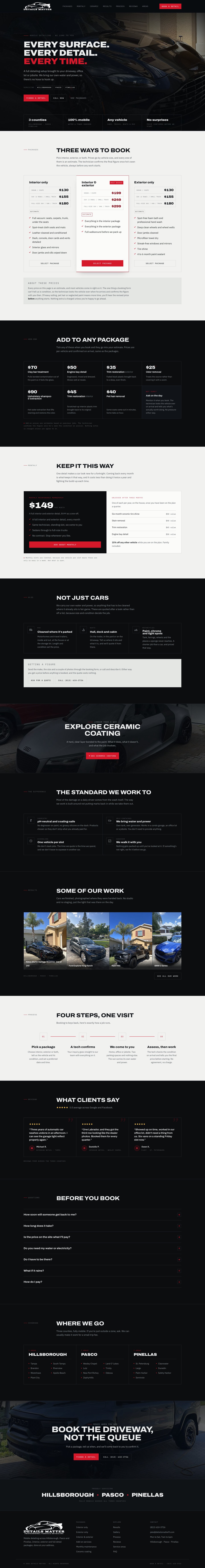Details Matter website, desktop